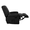 JULIA Massage Πολυθρόνα Relax Σαλονιού - Καθιστικού, Ύφασμα Μαύρο
