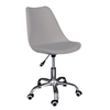 MARTIN-W Καρέκλα Γραφείου, Βάση Χρώμιο, PP & Pu Γκρι, Μονταρισμένη Ταπετσαρία