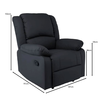 EVA Πολυθρόνα Relax Σαλονιού - Καθιστικού, PU Μαύρο