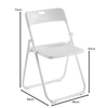 WENDY Καρέκλα Πτυσσόμενη, Μέταλλο Βαφή Άσπρο, PP Απόχρωση Άσπρο