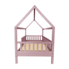 DREAM Montessori Παιδικό Κρεβάτι, για Στρώμα 90x190cm, Ξύλο Πεύκου Απόχρωση Ροζ