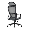 BF3010 Πολυθρόνα Γραφείου Διευθυντή, Mesh Μαύρο, Ύφασμα Γκρι