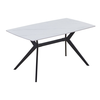 GALI Τραπέζι Τραπεζαρίας- Κουζίνας, Μέταλλο Βαφή Μαύρο, Sintered Stone White Marble