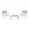 AMALFI Set Σαλόνι Κήπου PP-UV Ανοιχτό Γκρι: 2 Πολυθρόνες + Τραπεζάκι
