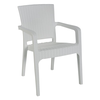 LORA Πολυθρόνα Κήπου Στοιβαζόμενη, PP (Rattan Look) Απόχρωση Άσπρο