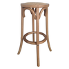 VIENNA Σκαμπό BAR, Ξύλο Οξιά Απόχρωση Φυσικό, Κάθισμα Ψάθα