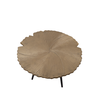 LEAF 50 SIDE TABLE ΧΡΥΣΟ ΜΑΤ ΜΑΥΡΟ 50x50x36