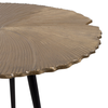 LEAF 50 SIDE TABLE ΧΡΥΣΟ ΜΑΤ ΜΑΥΡΟ 50x50x36