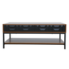 ZUMA COFFEE TABLE 2ΣΥΡΤΑΡΙΑ 3ΡΑΦΙΑ ΚΑΡΥΔΙ ΜΑΥΡΟ 111.5x60x44