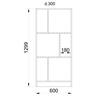 MAZE 4 60 ΒΙΒΛΙΟΘΗΚΗ ΧΑΜΗΛΗ SONOMA ΓΚΡΙ ΣΚΟΥΡΟ 60x30x130
