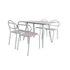 ITALIAN ΤΡΑΠΕΖΑΡΙΑ SET 4+1 ΦΥΣΙΚΟ ΑΝΟΙΧΤΟ 120x75x75