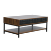 ZUMA COFFEE TABLE 2ΣΥΡΤΑΡΙΑ 3ΡΑΦΙΑ ΚΑΡΥΔΙ ΜΑΥΡΟ 111.5x60x44