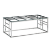 BELLAGIO COFFEE TABLE ΑΣΗΜΙ ΔΙΑΦΑΝΟ 120x60x45