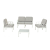 Garda II PP set 4τμχ ΓΚΡΙ Kαναπές:140x75x78(64)cm Πολυθρόνα:71,5x75x78(64)cm Τραπεζάκι:67,5x67,5x32cm