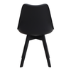 Καρέκλα τραπεζαρίας Viva PP - PU μαύρο - ξύλινο μαύρο πόδι 48,5x54x80εκ.