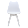 Καρέκλα τραπεζαρίας Viva PP - PU λευκό - ξύλινο λευκό πόδι 48,5x54x80εκ.