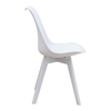 Καρέκλα τραπεζαρίας Viva PP - PU λευκό - ξύλινο λευκό πόδι 48,5x54x80εκ.