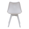 Καρέκλα τραπεζαρίας Viva PP - PU λευκό - ξύλινο λευκό πόδι 48,5x54x80εκ.