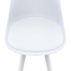 Καρέκλα τραπεζαρίας Viva PP - PU λευκό - ξύλινο λευκό πόδι 48,5x54x80εκ.