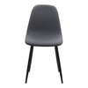 Καρέκλα τραπεζαρίας Iris γκρι ύφασμα - μεταλλικό μαύρο πόδι 43x50x85εκ.
