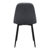Καρέκλα τραπεζαρίας Iris γκρι ύφασμα - μεταλλικό μαύρο πόδι 43x50x85εκ.