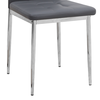 Καρέκλα τραπεζαρίας Rosa γκρι PU - μεταλλικό πόδι χρωμίου 41x48x98εκ.