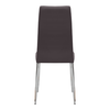 Καρέκλα τραπεζαρίας Rosa καφέ PU - μεταλλικό πόδι χρωμίου 41x48x98εκ.
