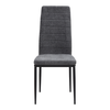 Καρέκλα τραπεζαρίας Rosa γκρι ύφασμα - μεταλλικό μαύρο πόδι 41x51x96εκ.