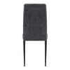 Καρέκλα τραπεζαρίας Rosa γκρι ύφασμα - μεταλλικό μαύρο πόδι 41x51x96εκ.