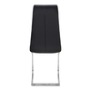 Καρέκλα τραπεζαρίας Vela μαύρο PU - μεταλλική βάση χρωμίου 41x61x107εκ.