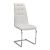 Καρέκλα τραπεζαρίας Vela λευκό PU - μεταλλική βάση χρωμίου 41x61x107εκ.