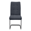 Καρέκλα τραπεζαρίας Laura ανθρακί ύφασμα - μεταλλική μαύρη βάση 42x58x98εκ.