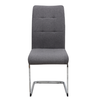 Καρέκλα τραπεζαρίας Laura γκρι ύφασμα - μεταλλική βάση χρωμίου 42x58x98εκ.