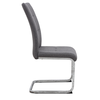 Καρέκλα τραπεζαρίας Laura γκρι ύφασμα - μεταλλική βάση χρωμίου 42x58x98εκ.