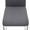 Καρέκλα τραπεζαρίας Laura γκρι ύφασμα - μεταλλική βάση χρωμίου 42x58x98εκ.