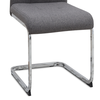 Καρέκλα τραπεζαρίας Laura γκρι ύφασμα - μεταλλική βάση χρωμίου 42x58x98εκ.