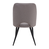 Καρέκλα τραπεζαρίας Christy μπεζ ύφασμα - μεταλλικό μαύρο πόδι 47x59x90εκ.