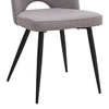 Καρέκλα τραπεζαρίας Christy μπεζ ύφασμα - μεταλλικό μαύρο πόδι 47x59x90εκ.