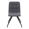 Καρέκλα τραπεζαρίας Bianca γκρι ύφασμα - μεταλλικό μαύρο πόδι 43x56x84εκ.