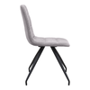 Καρέκλα τραπεζαρίας Bianca μπεζ ύφασμα - μεταλλικό μαύρο πόδι 43x56x84εκ.