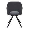 Πολυθρόνα τραπεζαρίας Gabriel γκρι ύφασμα - μεταλλικό μαύρο πόδι 58x60x85εκ.
