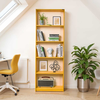 Βιβλιοθήκη Max χρώμα κίτρινο 58x23x170εκ.