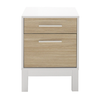 Κομοδίνο London χρώμα λευκό - oak 45x41x60εκ.