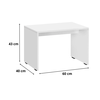 Τραπεζάκι σαλονιού - γραφείου Rio χρώμα λευκό 60x40x43εκ.