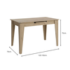 Τραπέζι Trendline επεκτεινόμενο χρώμα oak 120/150x70x75εκ.
