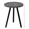 Βοηθητικό τραπεζάκι Roma χρώμα γκρι ρετρό 33,5x33,5x46εκ.