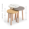 Βοηθητικά τραπεζάκια Roma χρώμα λευκό - cappuccino - oak