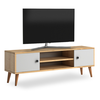 Έπιπλο τηλεόρασης Parma χρώμα white - oak 120x30x40εκ.