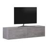 Έπιπλο τηλεόρασης επιτοίχιο Palm χρώμα γκρι ρετρό 120x32x30εκ.