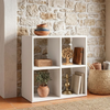 Βιβλιοθήκη Cube χρώμα λευκό 60x30x60εκ.